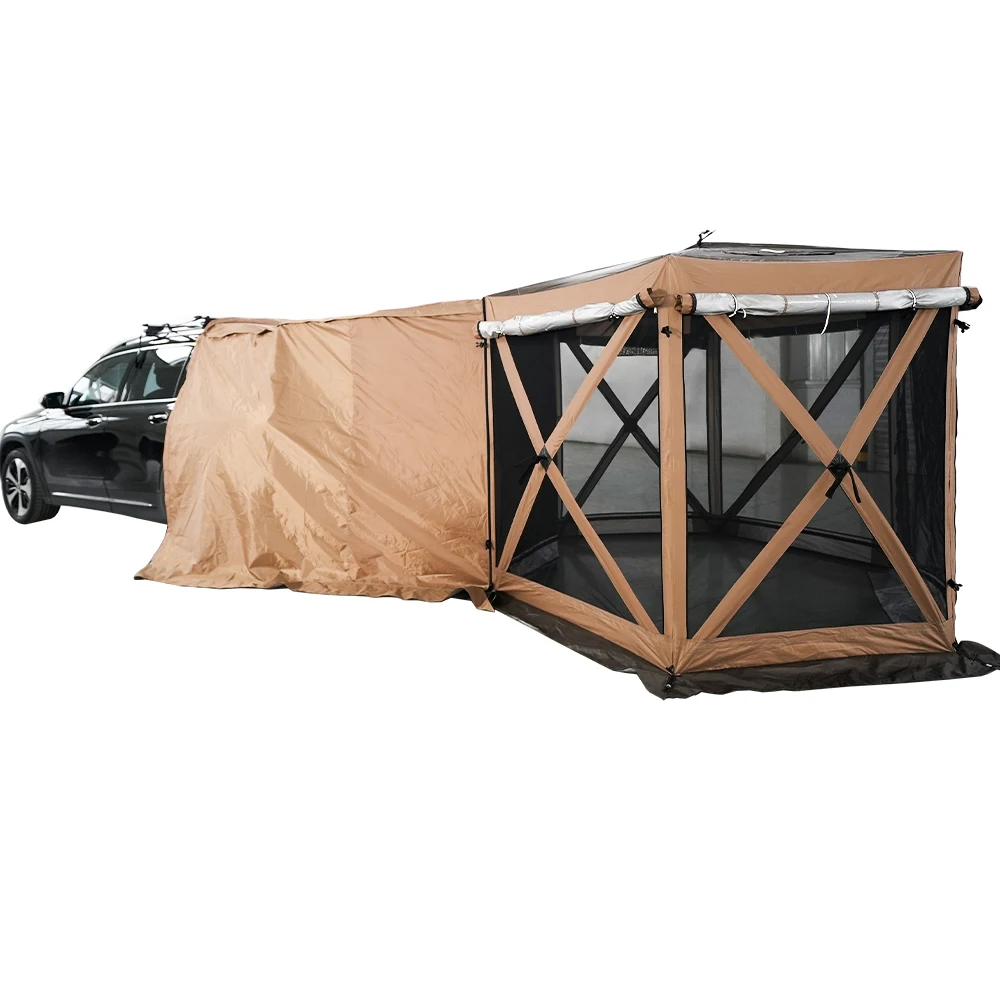 Suv Trunk Tent Car Awning Camping Tent Self-Driving Tour Double Room Foldable Car Rear Extension Tent