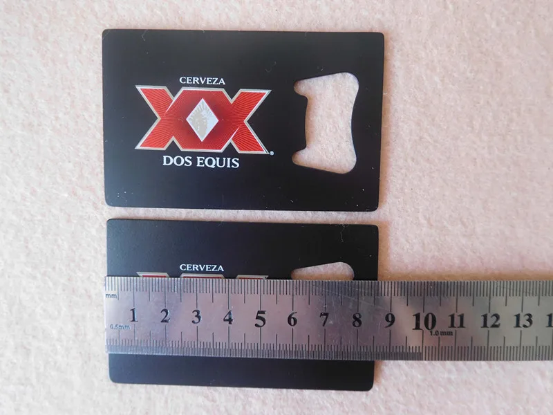 Custom metal bottle opener keychain business card bottle opener for gift