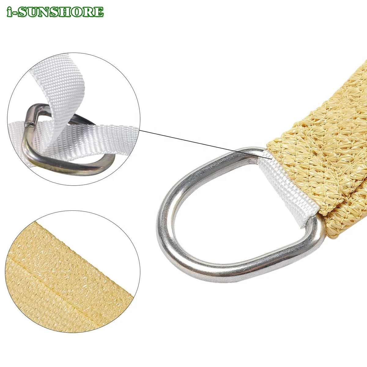 Sun Shade Sail Rectangle Sand UV Block Sunshade for Backyard Yard Deck Patio Garden Outdoor Activities and Facility