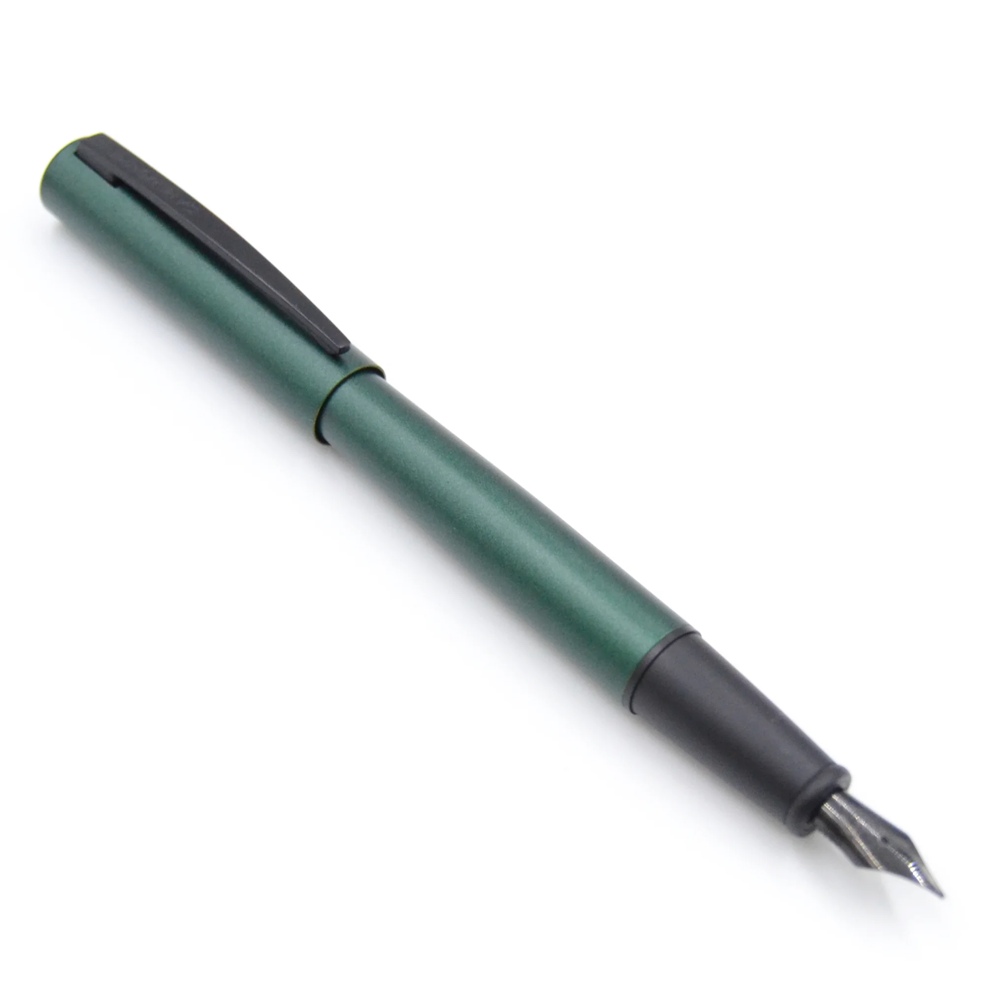 High-end Premium Fountain Pen with Matte Lacquering Green Color Gun-Metal Trim