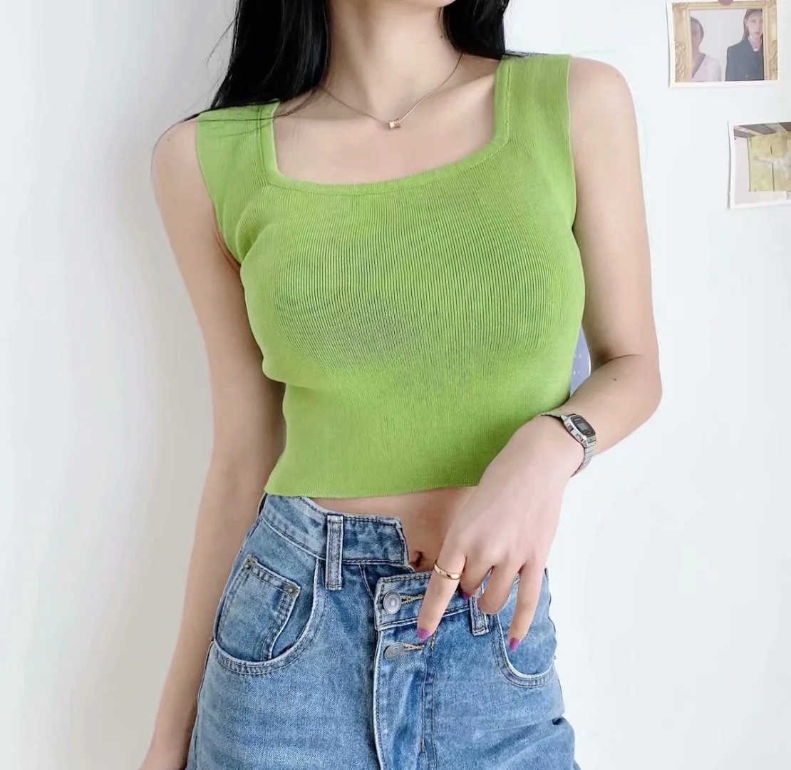 
Women tops summer knitted tops casual women off shoulder tank women pullover jumper sweater vest for girls 
