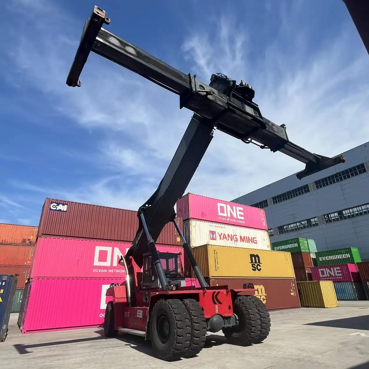 low price kalmar DRF450 45ton container reach stacker hot selling   High performance