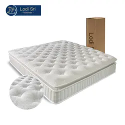 2022 5 star hotel queen hybrid memory foam pocket spring bed pillow top mattress Japanese Chinese luxury court