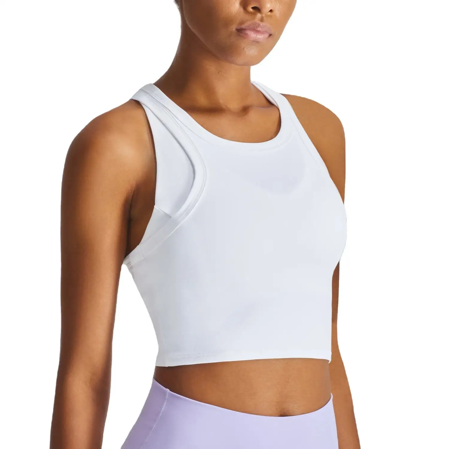 Custom Logo Fashion Ladies casual clothing sports gym Tank Top all color Ribbed Knit Plain yoga tanktop for women