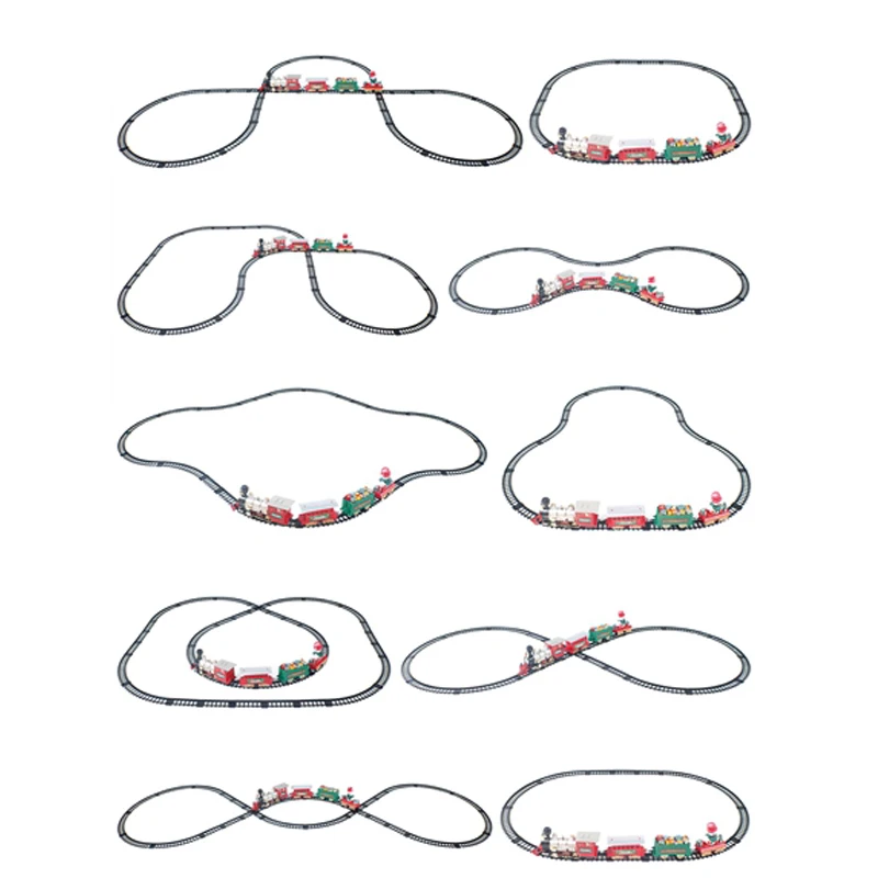 Merry Christmas!!Diy assemble 39 pcs Xmas battery operated train set with Christmas sounds HN819944