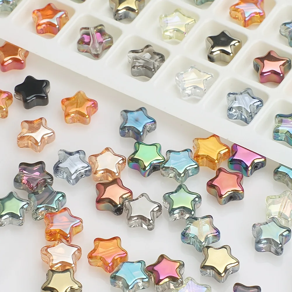 Factory wholesale colorful 8mm star crystal beads jewelry making beads