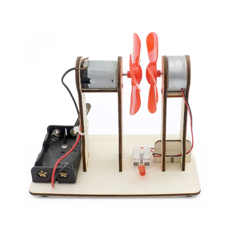 Wholesale Physics Educational Kit Diy Wooden Wind Driven Generator Model Science Stem Toys for Kids