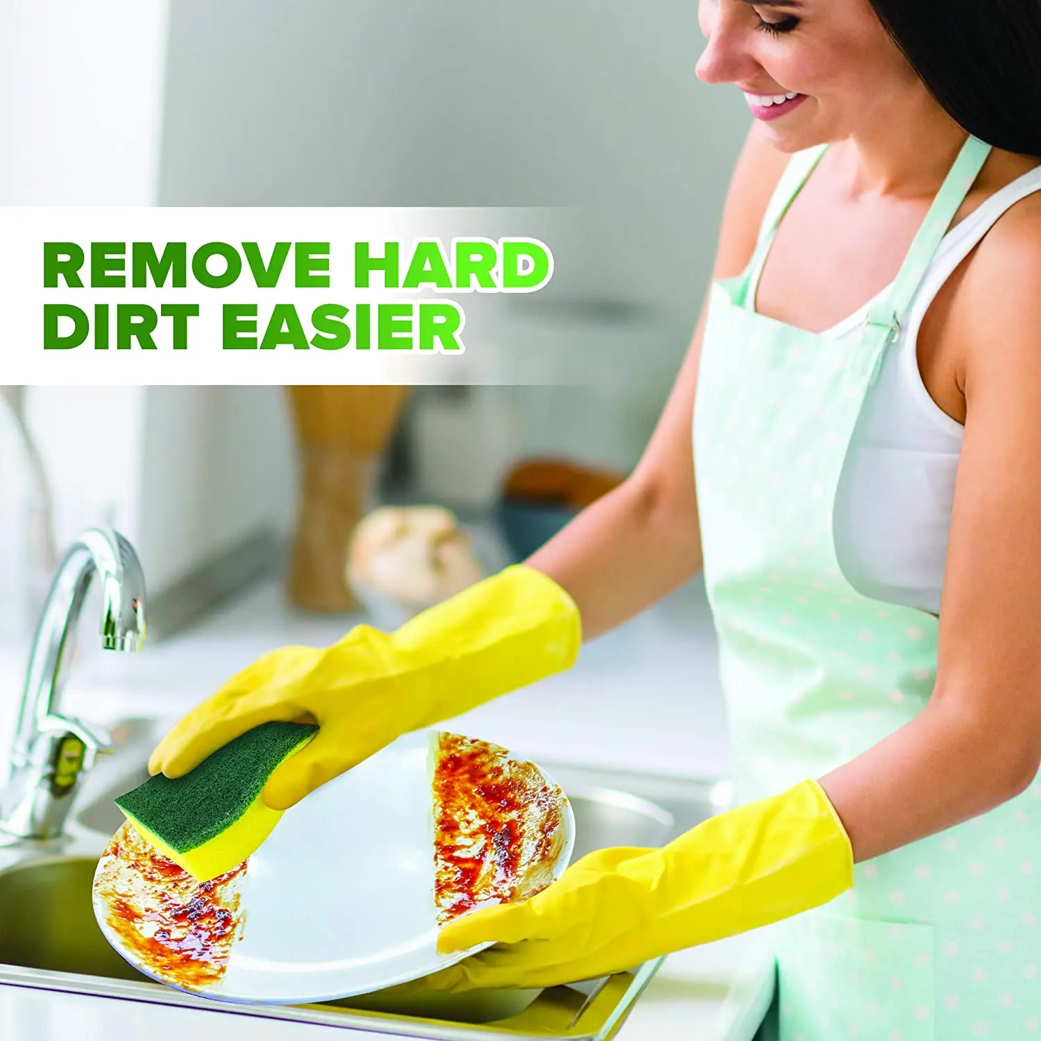 
Heavy Duty Scrub Sponges by SCRUBIT Kitchen Dish, Sink and Bathroom Cleaning Scrubber Sponge - with Non-Scratch Scouring Pad 