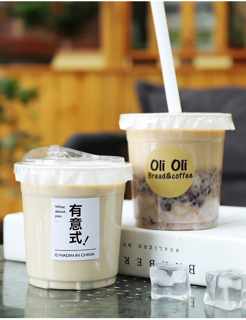 Popular Hot Sell Plastic Drinking Cup Wholesale Bubble Tea Plastic Cup 20oz Plastic Takeout Cup