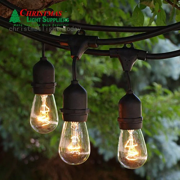 EU  E27 10 sockets  S14 Edison Drop Light Set Outdoor String Lights Commercial Weatherproof Strand vintage festoon lights