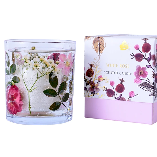 Custom Candle and Soy Candles Luxury Candle Home Decoration Flower Jar Scented Soy Wax