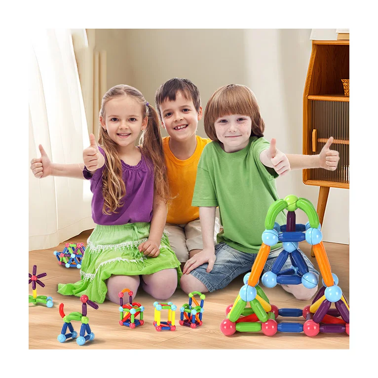 3D красочный волшебный магнит игрушка развивающий магнит пластиковые строительные палочки и шарики набор игрушек