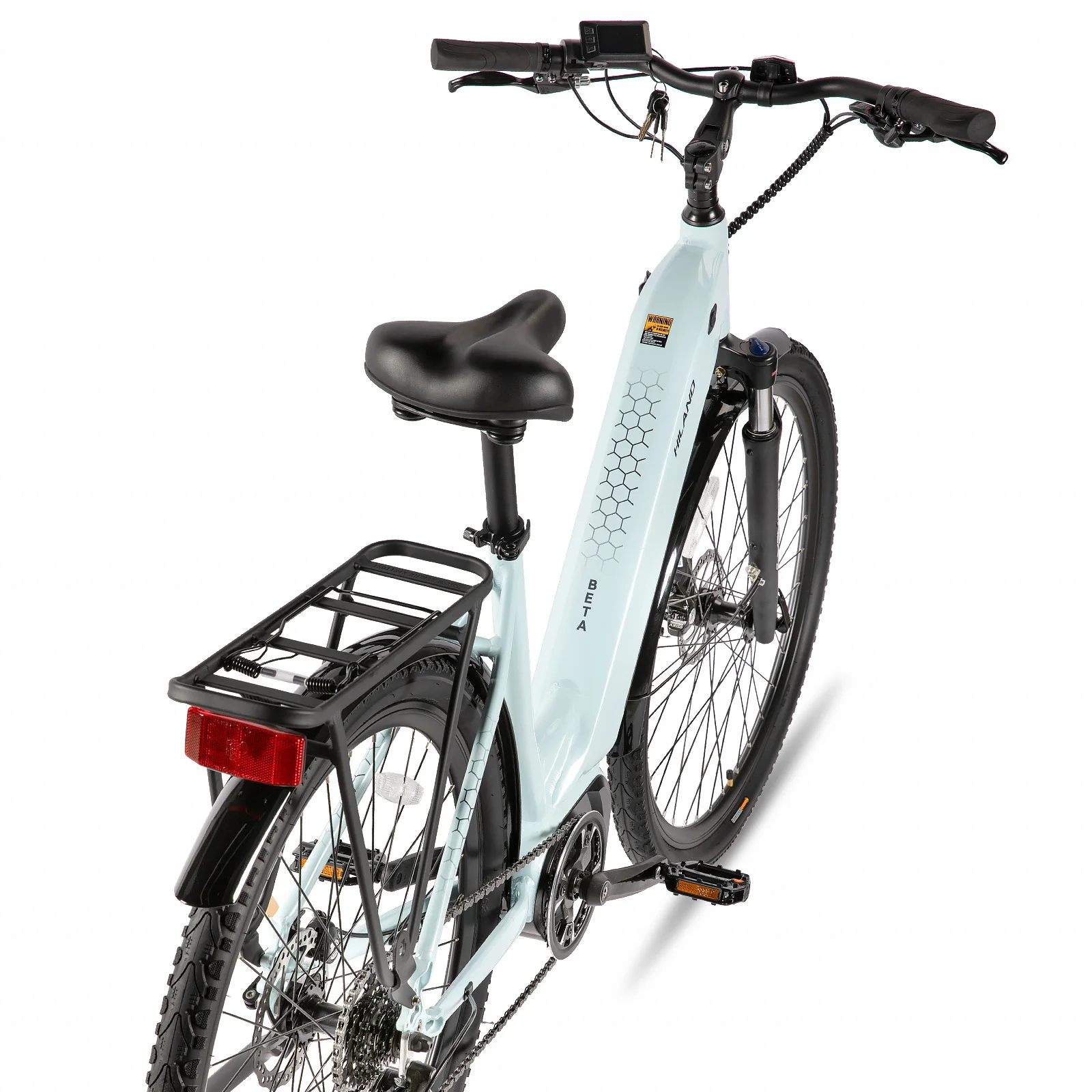 JOYKIE 700C Electric Bike 8speed Central Motor Electric City Bike with 48V 10.4Ah Lithium Battery