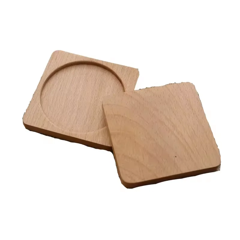 Free Samples Custom Coffee Blank Pallet Cup Mat Sublimation Coasters for Drink Square Wood Coaster