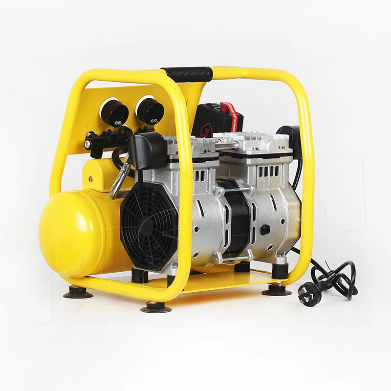 Bison Small Air Compressor 220V 6L Mobile Mini Silent Electrical Oil Free Air Compressor