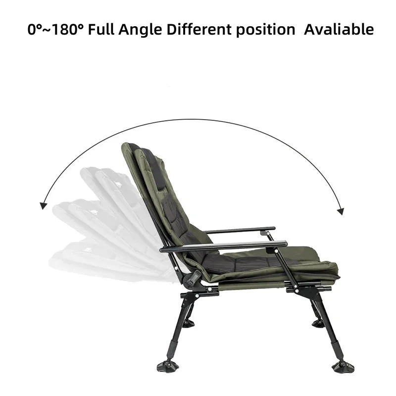 High Quality Folding Carp Fishing Chair Comfortable with Foot Rest Attachment for Summer and Winter Outdoor Use for Camping