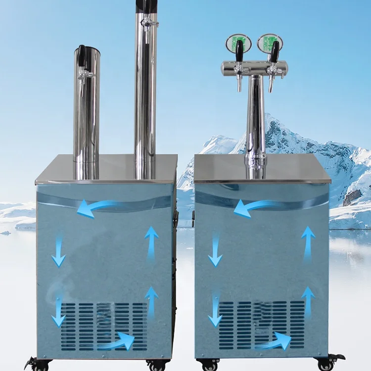 Cocktail Party Kegerator Stainless Steel Water Cooled Draft Beer Dispenser