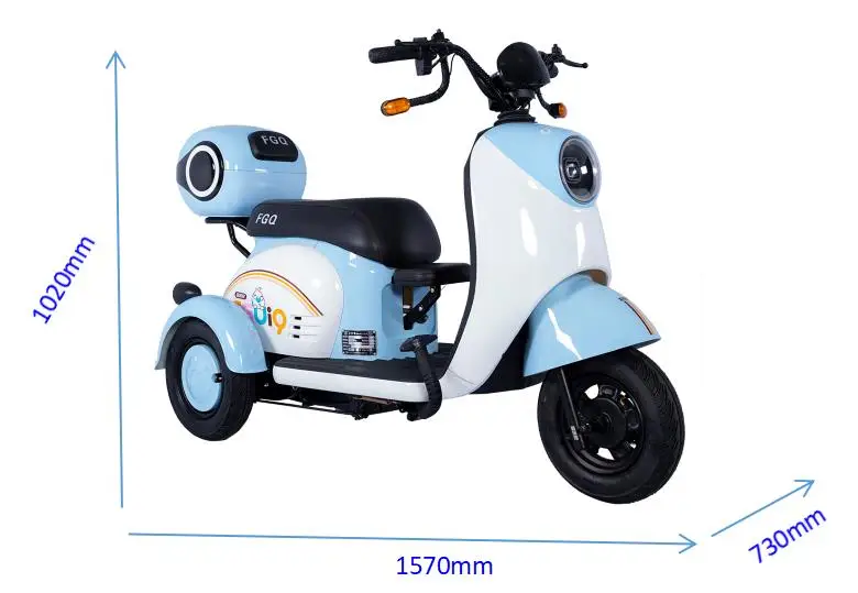 New Product Three Wheel Mini Scooter  Electric Tricycle Passenger E Trike