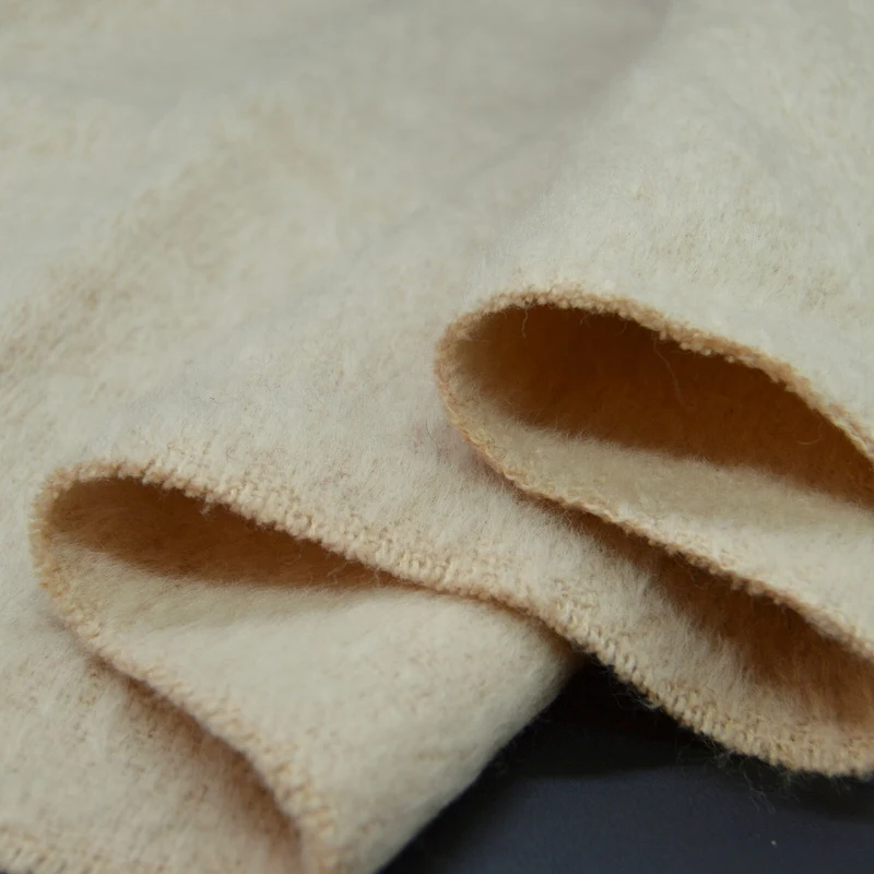 Ready to ship  62% alpaca 27% wool 830 g/m woolen boucle fabric for winter