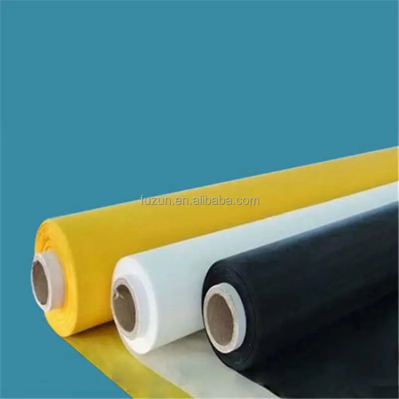 Yellow and White 140T420 Mesh Polyester Single Silk Printed Bolt Cloth for Printers