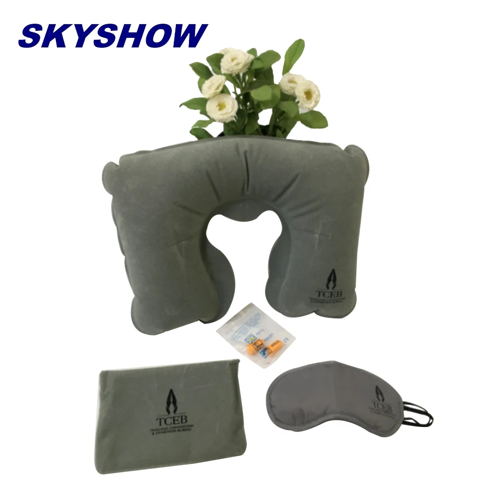 New Design Factory Price Inflatable Pillow Travel Set
