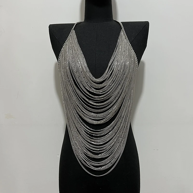 Trendy Nipple Cover Sexy Breast Chain Bra top for Girls Women Men Multilayer Sexy Body Chain Jewelry Top Customized