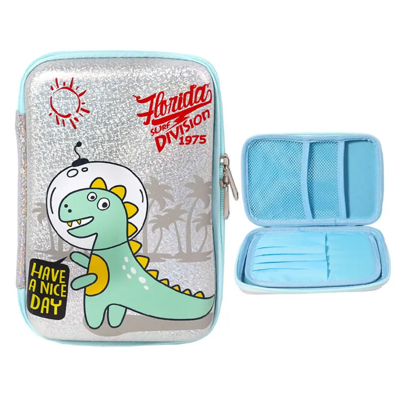 Custom Large School Office EVA Pencil Case With Zipper Waterproof Eva 3D Pencil Case Hard Mold Eva Case For Pencil