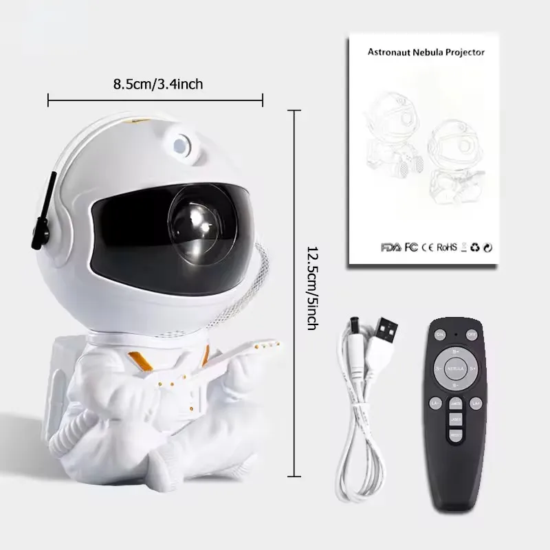 Small Starry Sky Home Decorative Children Gifts Remote Control Starry Sky Space Astronaut Night Light Projector Lamp