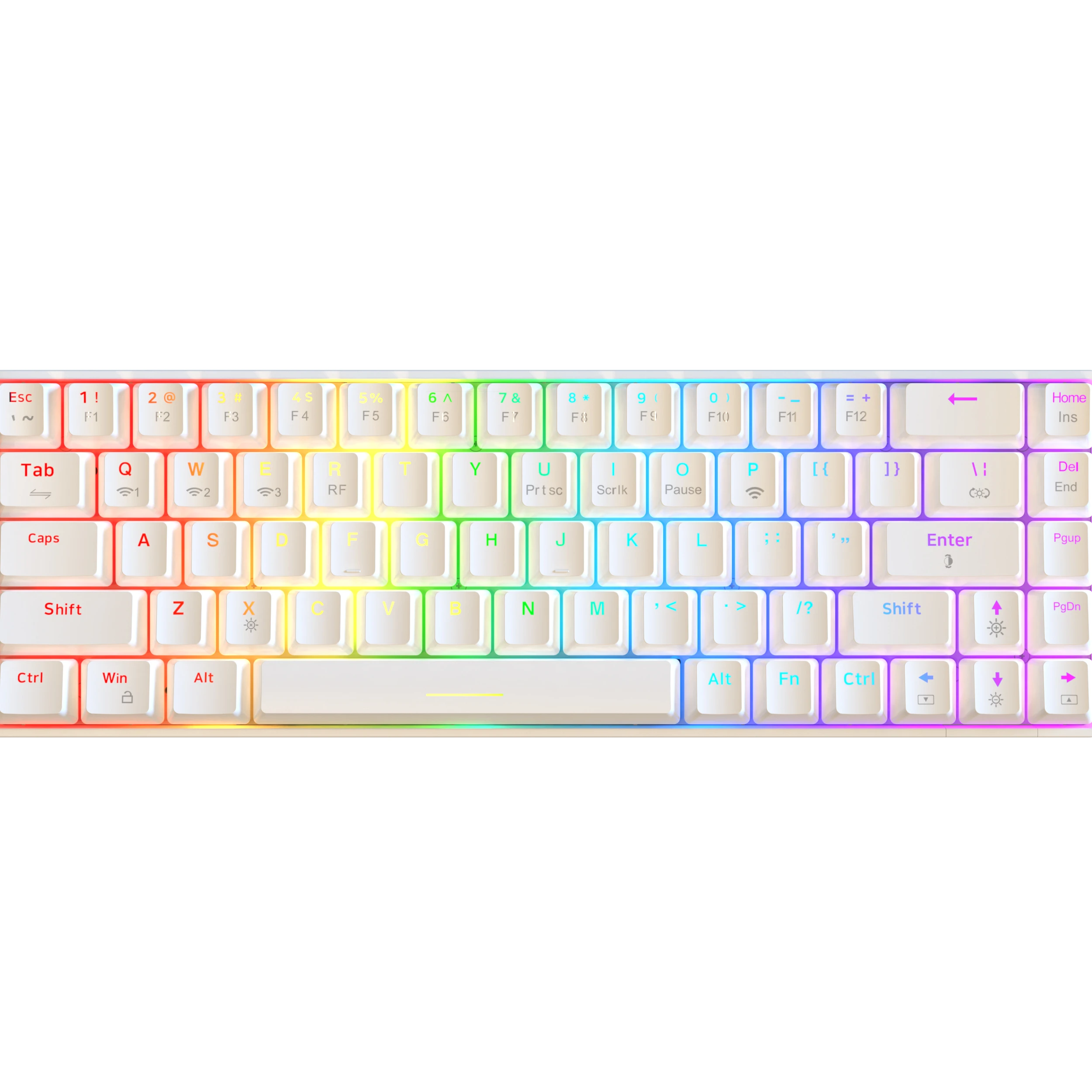 AJAZZ K685T Wired/Wireless 5.0 Mechanical Keyboard 65% Compact 68 Keys RGB Backlit Type-C Gaming/Office Keyboard for PC/phone