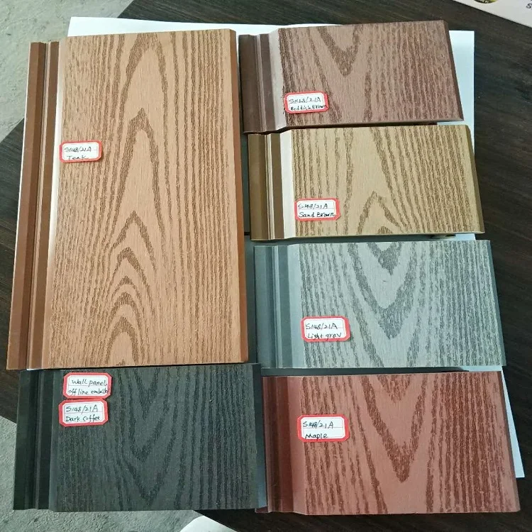 WPC wood grain wall panel China top supplier wood facade waterproof  wall cladding S148/21A  outdoor decoration