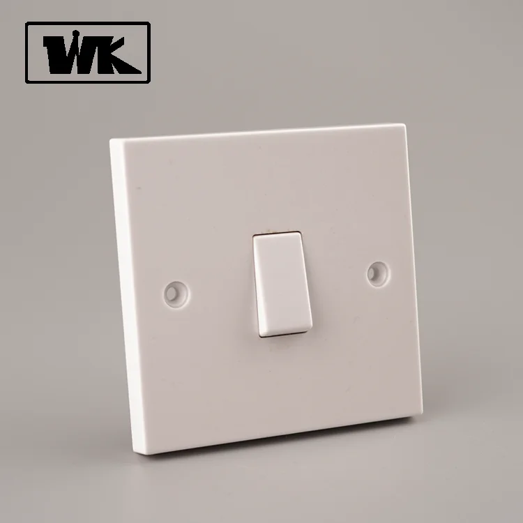 WK 1 Gang 2 Way British Standard Square Edge Wall Switch