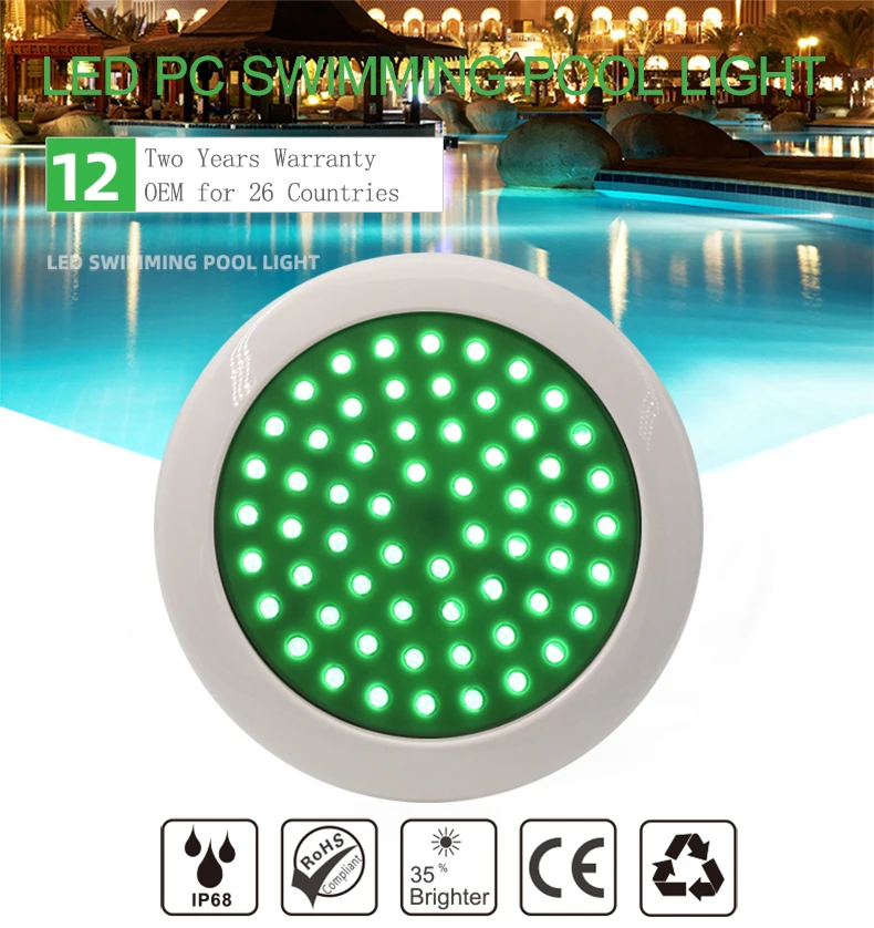 Ультратонкая Смола Fil светодио дный Светодиодная лампа для бассейна DC12V RGB Smart App WiFi Tuya управление светильник для бассейна
