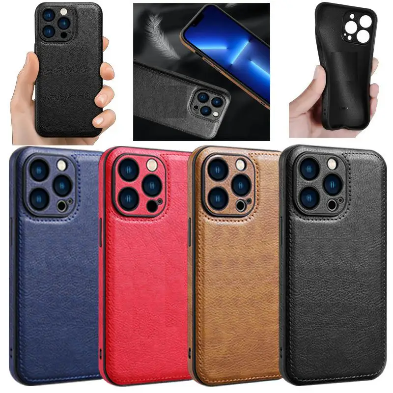 Leyi Luxury PU leather mobile phone cases For iphone 14 plus 12 13 14 pro max High quality business mobile phone case for iphone