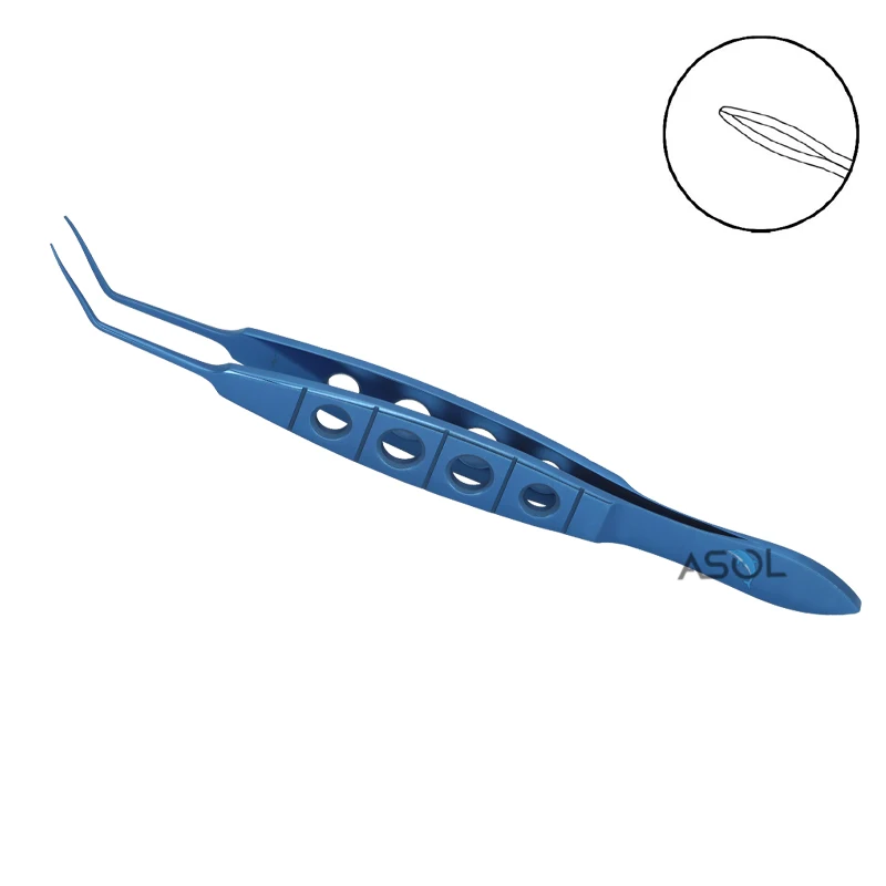 Hot selling medical ophthalmic lens implantation forceps intraocular lens tweezers 115mm