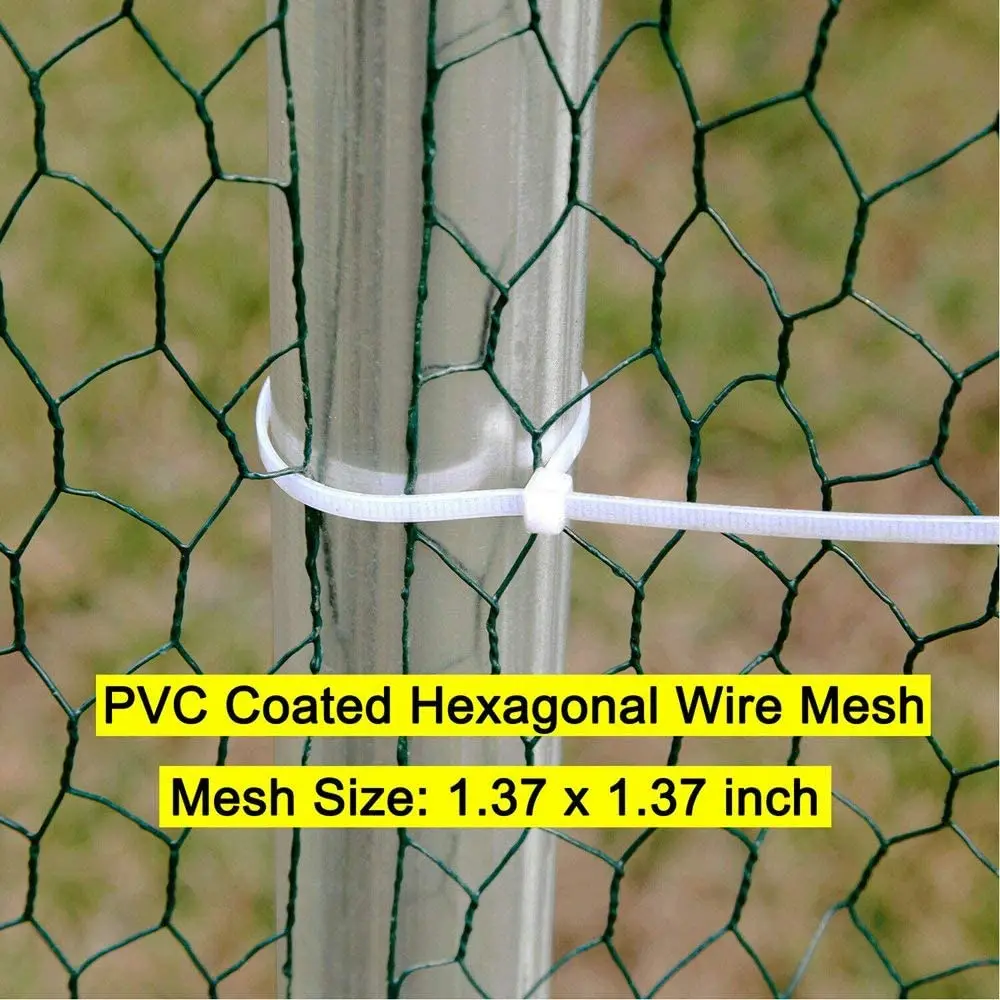 rabbit hutch chicken cage with roof cover 12m/sq galvanized chicken run metal chicken coop heavy duty animal cages