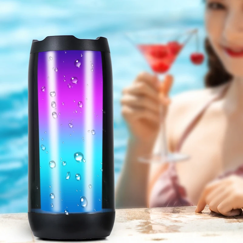 2022 Factory Price Blue tooth Speaker Colorful LED BT Wireless Portable RGB TWS Speakers Soundbar Sound  3D Surround OEM