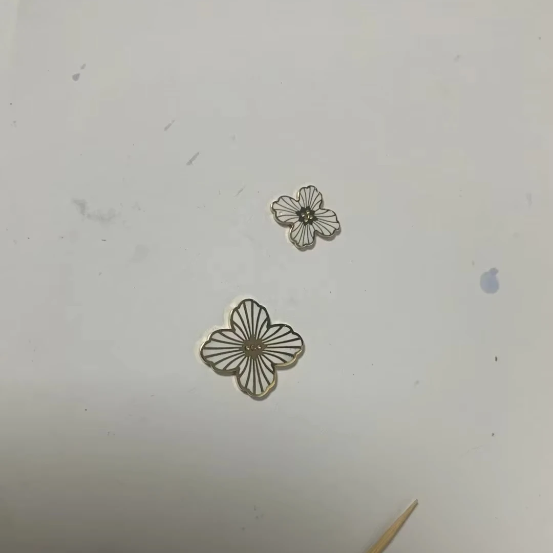 Ag999 silver high temperature white transparent enamel jewelry High temperature porcelain white enamel jewelry customization