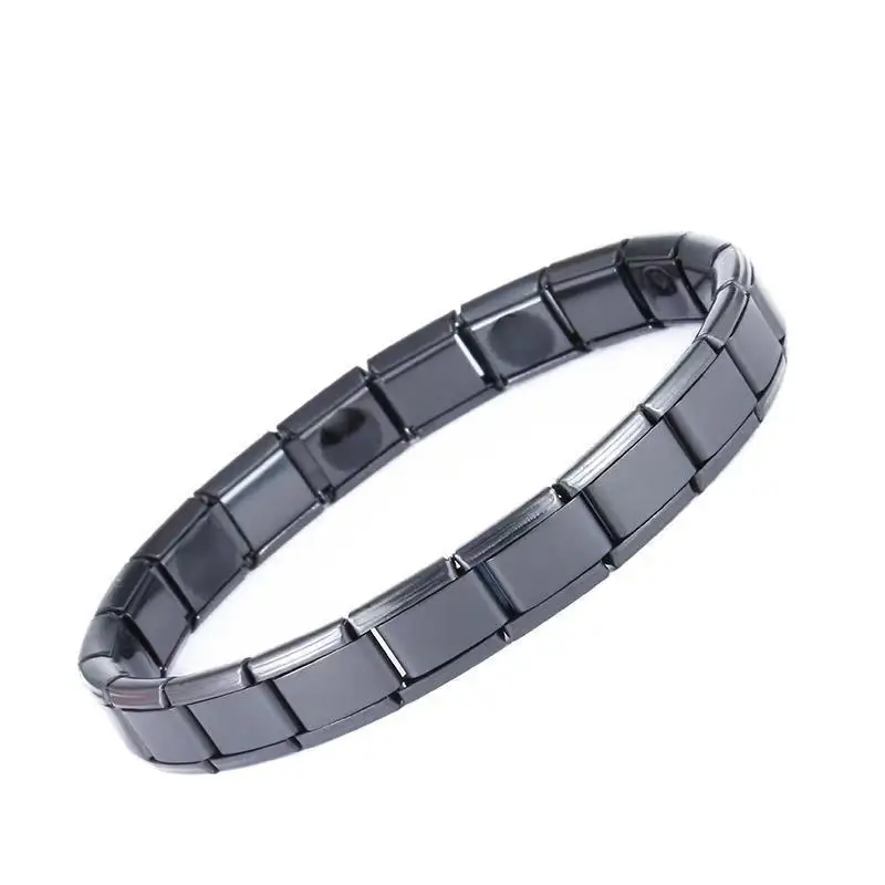 Steel Metal Bracelet Men Jewelry Health Germanium Magnet Bracelets Wristband Adjustable Bangle Elastic High Quality Customized