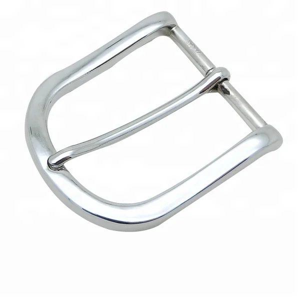 40Mm Zinc Alloy Casting Shiny Nickel-Free Half Round Metal Pin Buckle For Women D Ring Belt Buckles D-Shape Buckle
