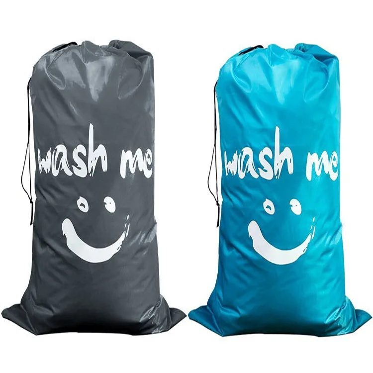 Factory Direct Sales New Polyester Beam Waterproof Bag Sundries Storage Wash Bag Environmentally Friendly Drawstring Laundry Bag