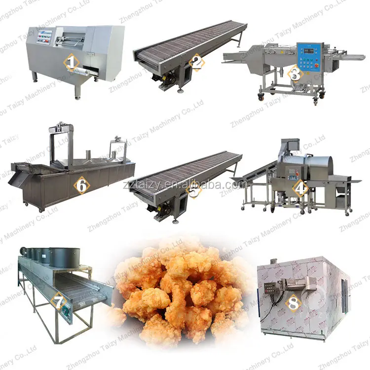 automatic deep frying machines fried chicken making machine equipment