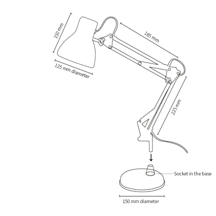 China manufacturer modern foldable flexible metal long arm Led table lamp