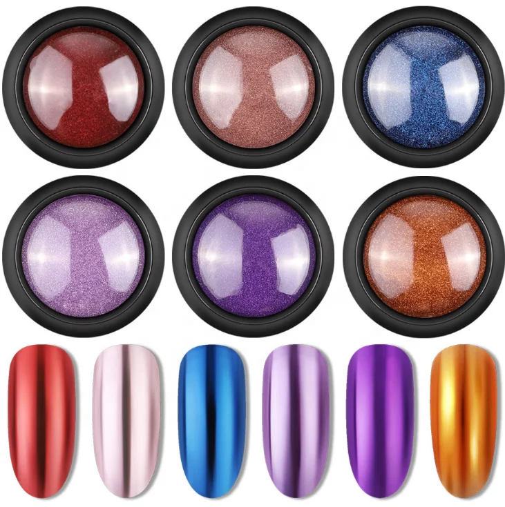 
12 colors Nail chrome polish Powder magic mirror nail powder magic mirror effect pigment powder 