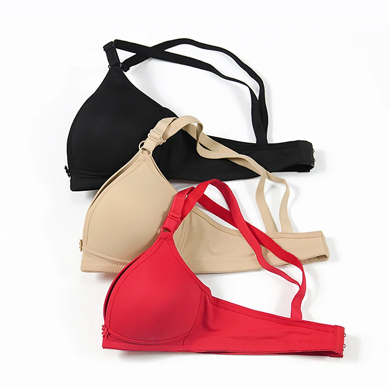 Women hot deep V underwear models triangle seamless 38 bra size