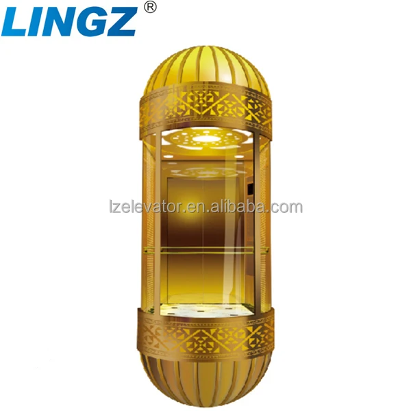 Glass elevator without machine room