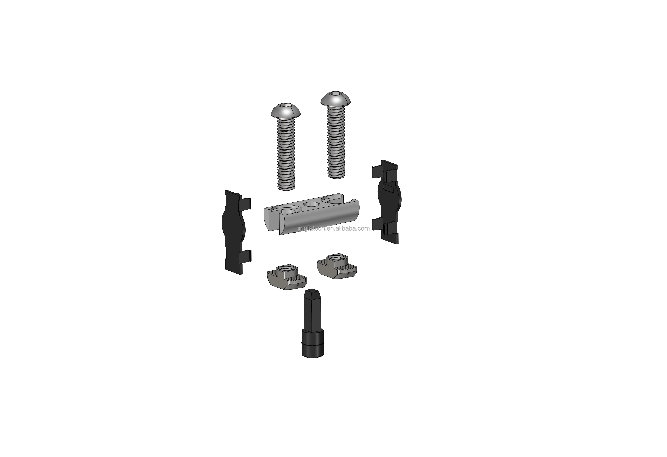 Industrial steel bolt connectors quick end cap for 4040 4545 6060 series aluminum profile