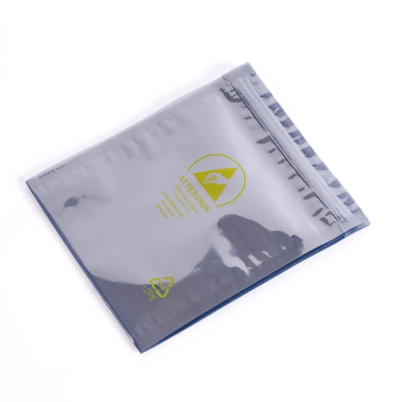 20x30 Resealable Zipper Plastic Anti Static Electronics Packing Bag Moisture Barrier ESD Shielding Bag