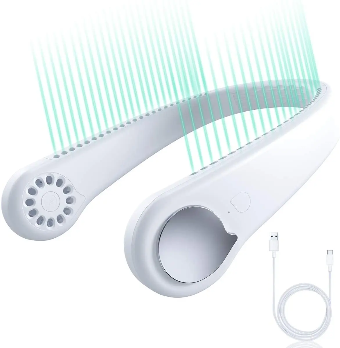 Шейный вентилятор Shemax для занятий спортом портативный светодиодный светильник с зарядкой от USB свободные руки путешествий