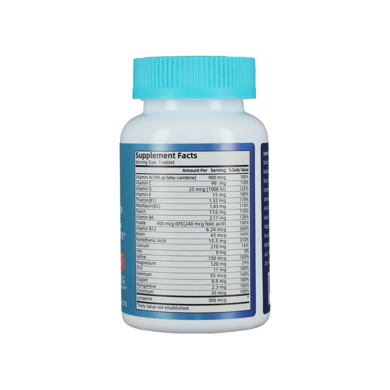 Men Multivitamin Supplement Tablet with Vitamin A C D E and Zinc for Immune Health Support B12 Calcium