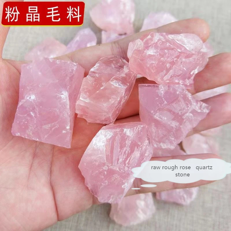 High Quality Natural raw rough rose quartz Stone Polished Crystal Gravel For Sale